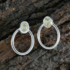 Sarah Yellow Dainty Solitaire Stud Earring