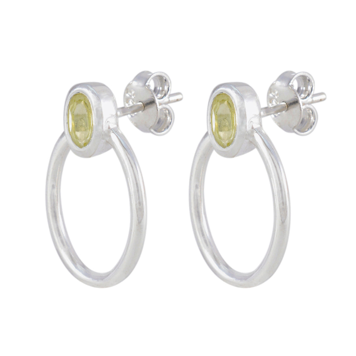 Sarah Yellow Dainty Solitaire Stud Earring