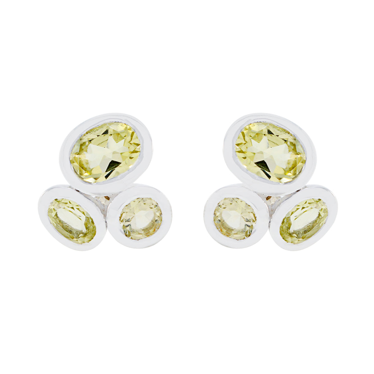 Isabelle Yellow Featherlight multiple Stud Earring Lemon Quartz Yellow Stud