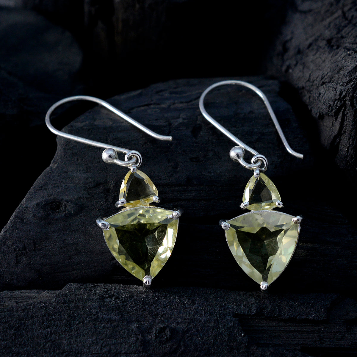 Aiko Yellow Whisper thin multiple Dangle Earring