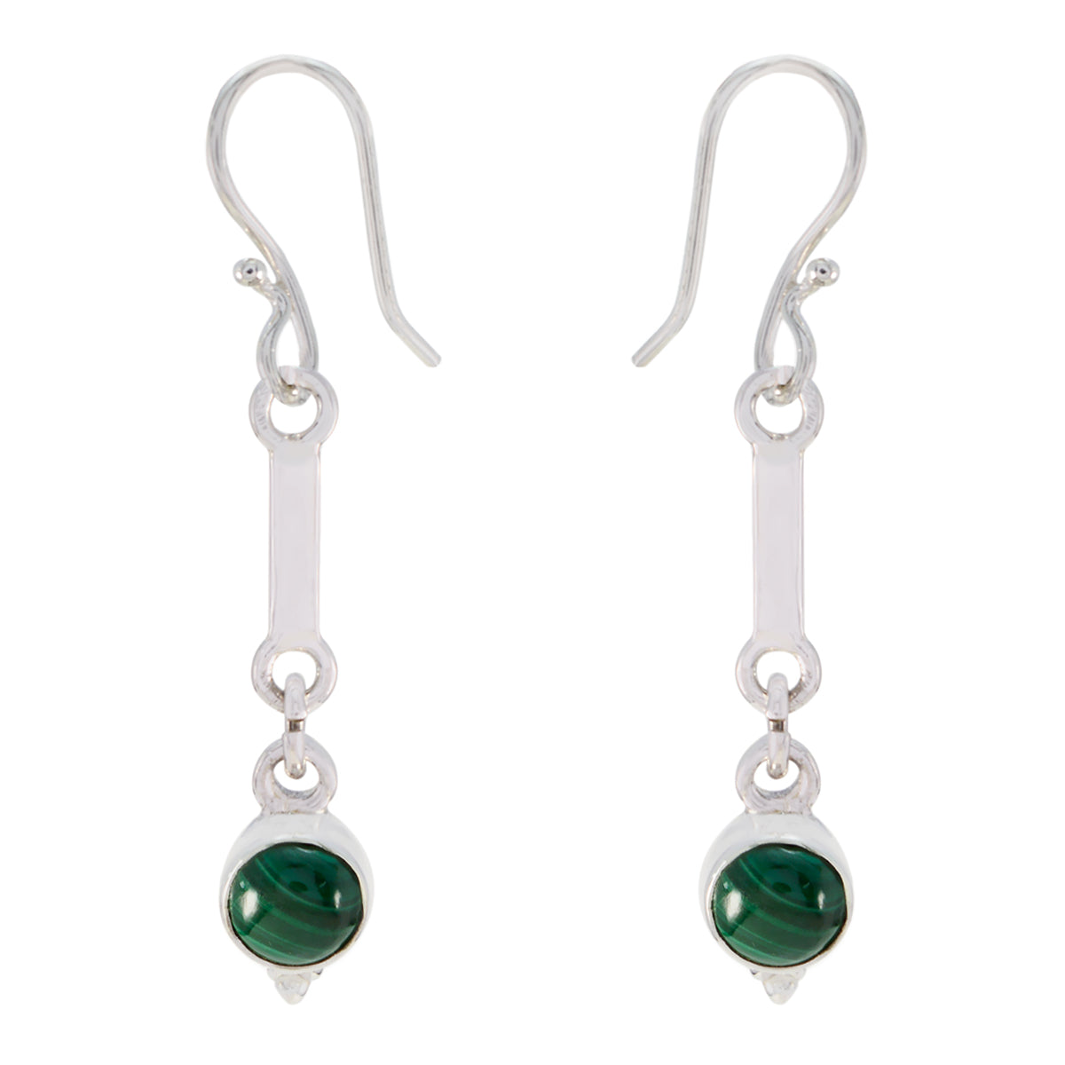 Lucy Green Dainty multiple Dangle Earring Malachite Green Dangle