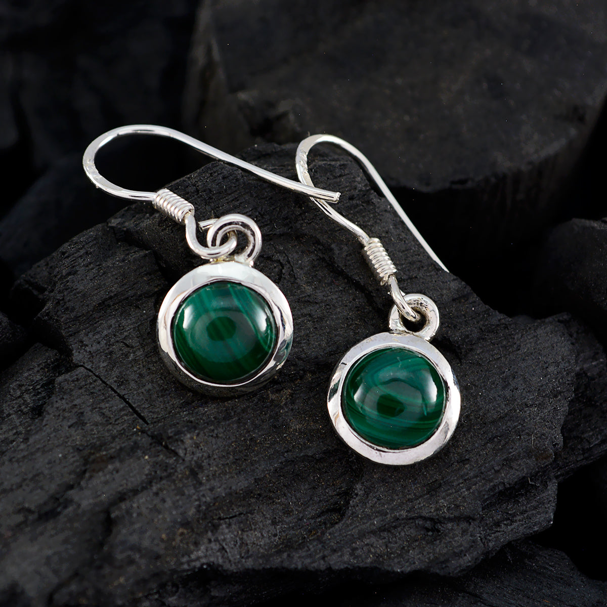 Luna Green Delicate Solitaire Dangle Earring