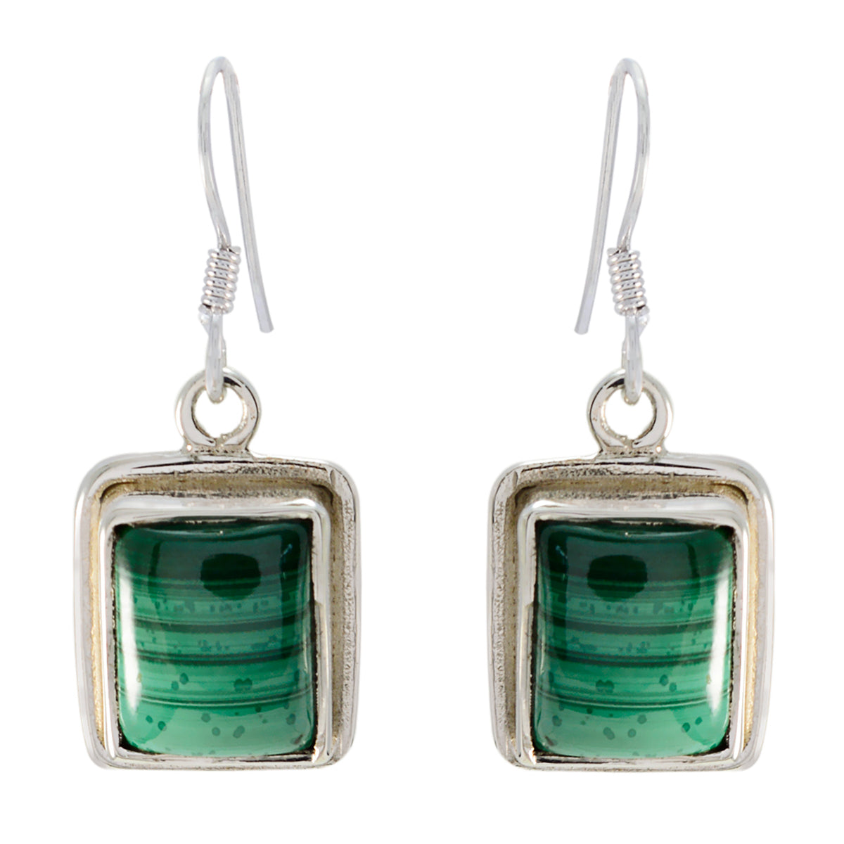 Mathilde Green Tiny Solitaire Dangle Earring Malachite Green Dangle