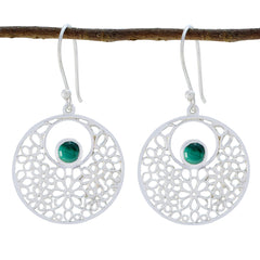 Mia Green Mid weight Solitaire Dangle Earring Malachite Green Dangle