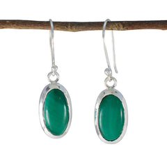 Nora Green Classic Solitaire Dangle Earring Malachite Green Dangle