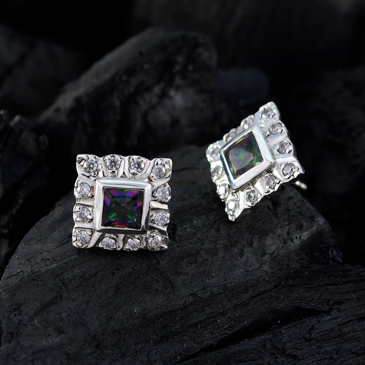 Sarah multicolor Dainty multiple Stud Earring