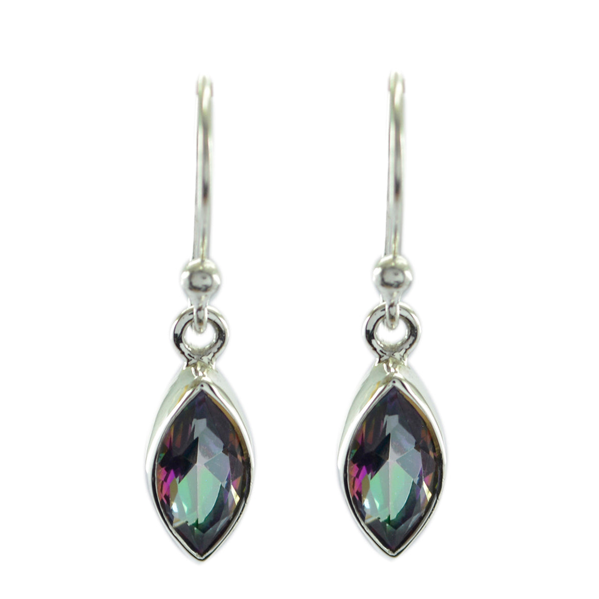 Skylar multicolor Delicate multiple Dangle Earring Mystic Quartz multicolor Dangle