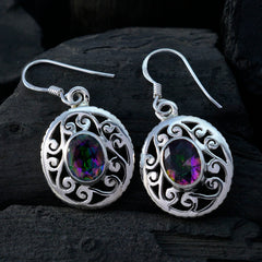 Ella multicolor Classic Solitaire Dangle Earring