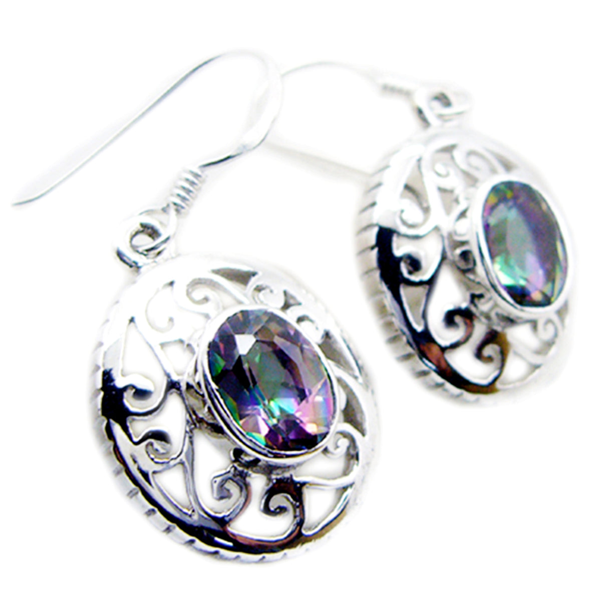 Ella multicolor Classic Solitaire Dangle Earring