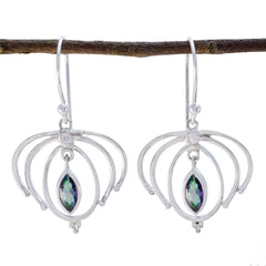 Carolina multicolor Featherlight Solitaire Dangle Earring Mystic Quartz multicolor Dangle