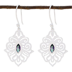 Dayana multicolor Mid weight Solitaire Dangle Earring Mystic Quartz multicolor Dangle
