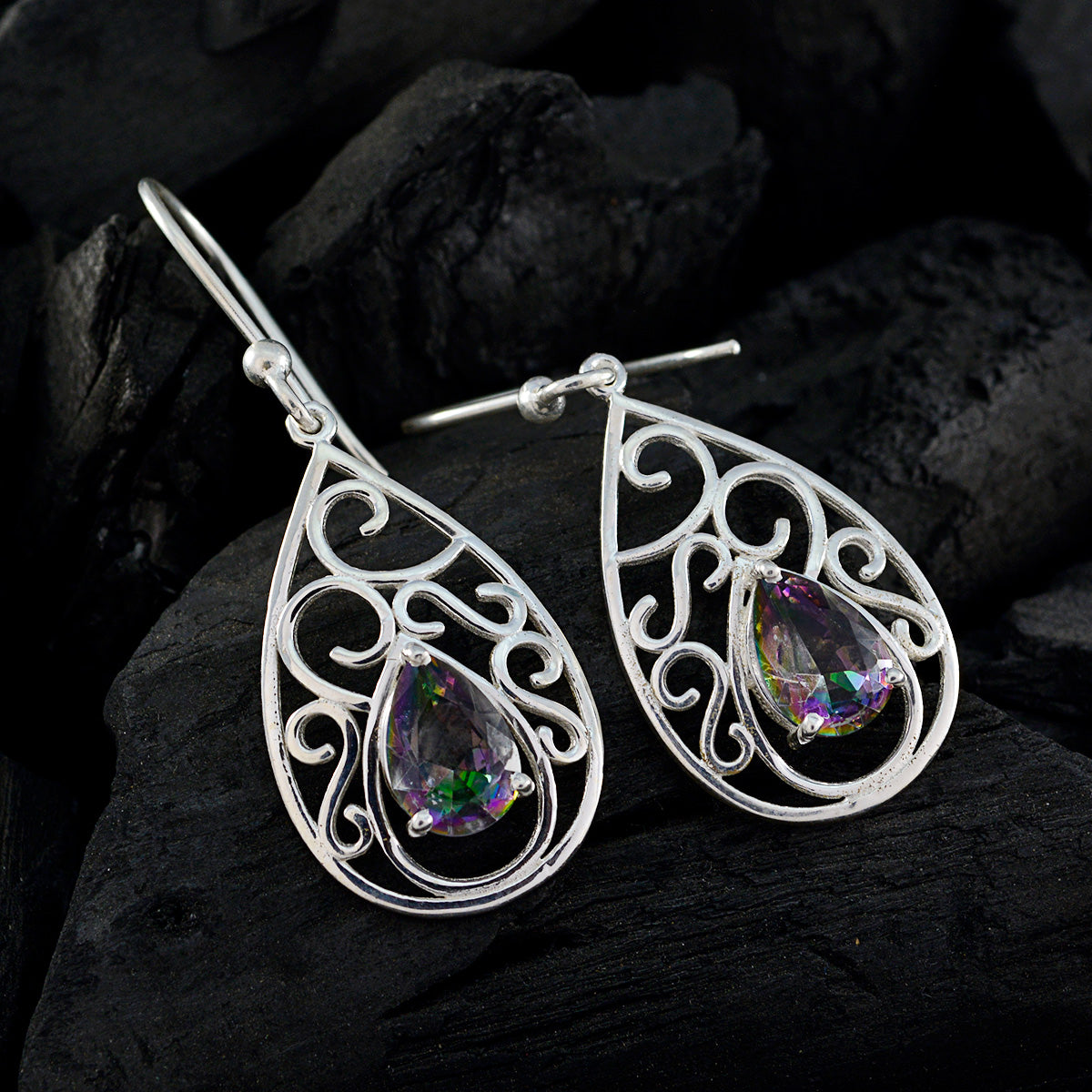 Fernanda multicolor Slim Solitaire Dangle Earring