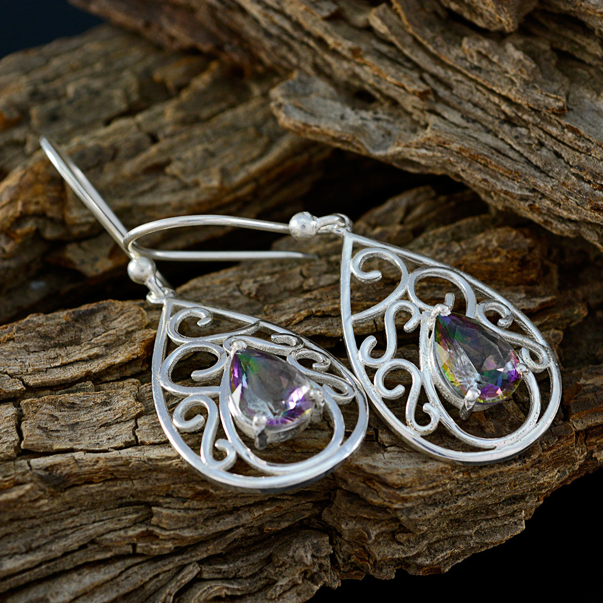 Fernanda multicolor Slim Solitaire Dangle Earring
