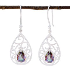 Fernanda multicolor Slim Solitaire Dangle Earring Mystic Quartz multicolor Dangle