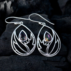 Isabella multicolor Whisper thin Solitaire Dangle Earring