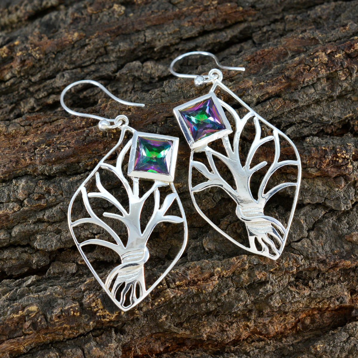 Isadora multicolor Slim Solitaire Dangle Earring