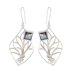 Isadora multicolor Slim Solitaire Dangle Earring Mystic Quartz multicolor Dangle