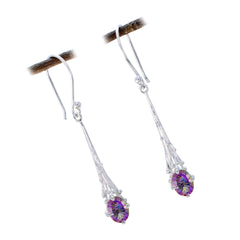 Emma multicolor Whisper thin Solitaire Dangle Earring