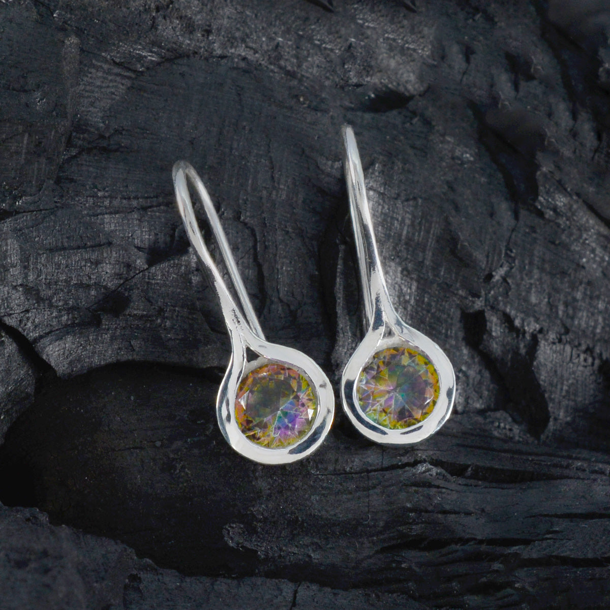 Josephine multicolor Delicate Solitaire Dangle Earring
