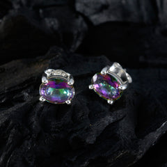 Lourdes multicolor Delicate Solitaire Stud Earring