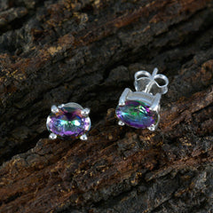 Lourdes multicolor Delicate Solitaire Stud Earring