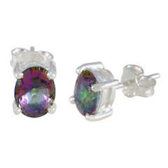 Lourdes multicolor Delicate Solitaire Stud Earring