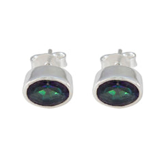 Lucia multicolor Elegant Solitaire Stud Earring Mystic Quartz multicolor Stud