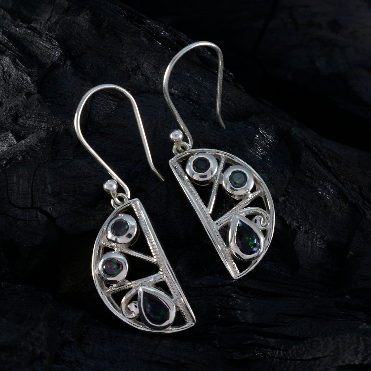 Emi multicolor Mid weight Trilogy Dangle Earring