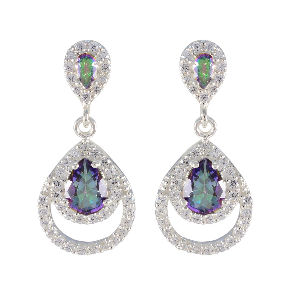Yan multicolor Featherlight multiple Stud Earring Mystic Quartz multicolor Stud