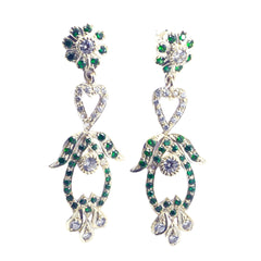 Dewi multicolor Classic multiple Stud Earring Multi CZ multicolor Stud