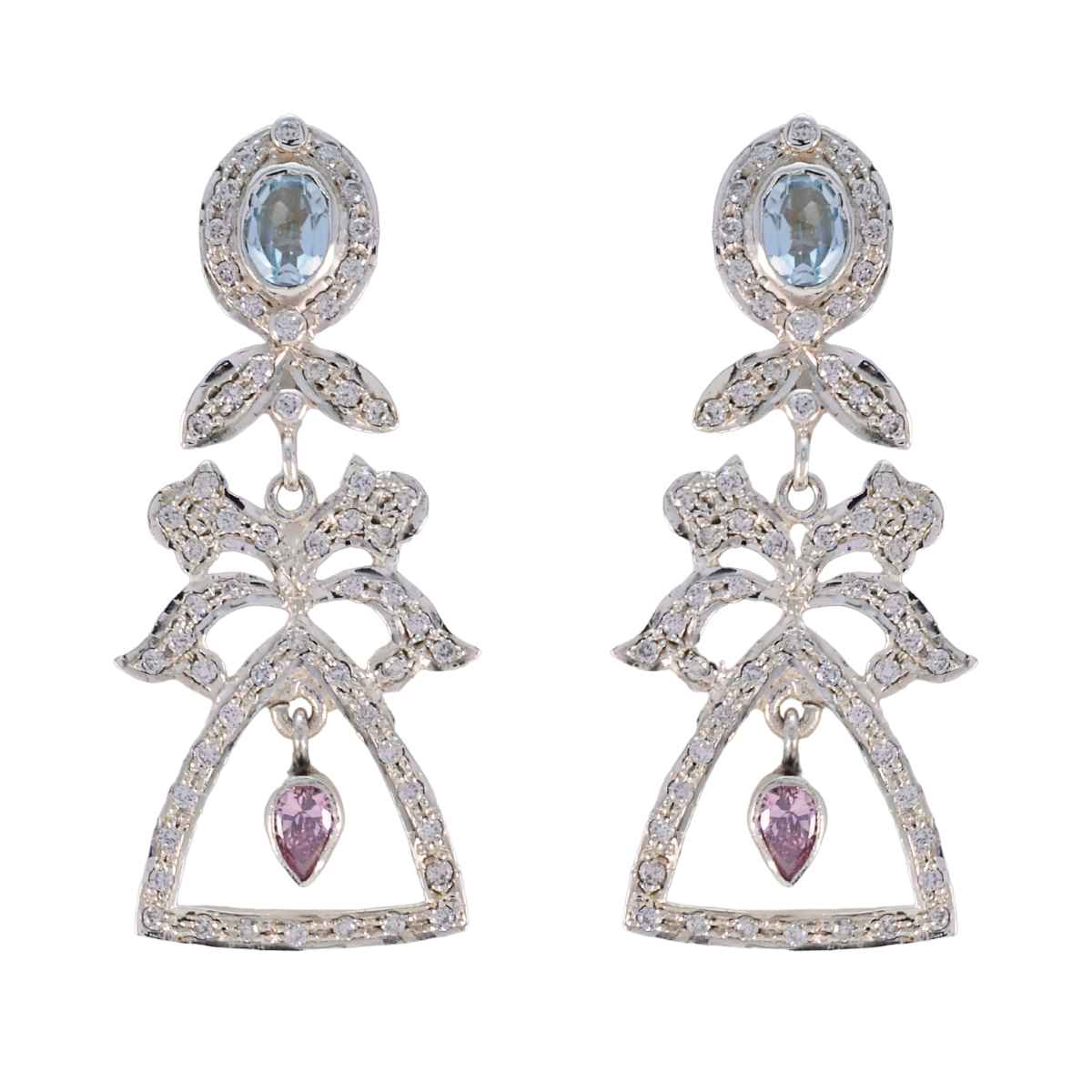 Ananya multicolor Edgy multiple Stud Earring Multi CZ multicolor Stud