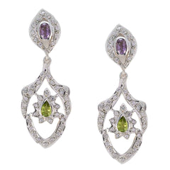 Liyana multicolor Edgy multiple Stud Earring Multi CZ multicolor Stud