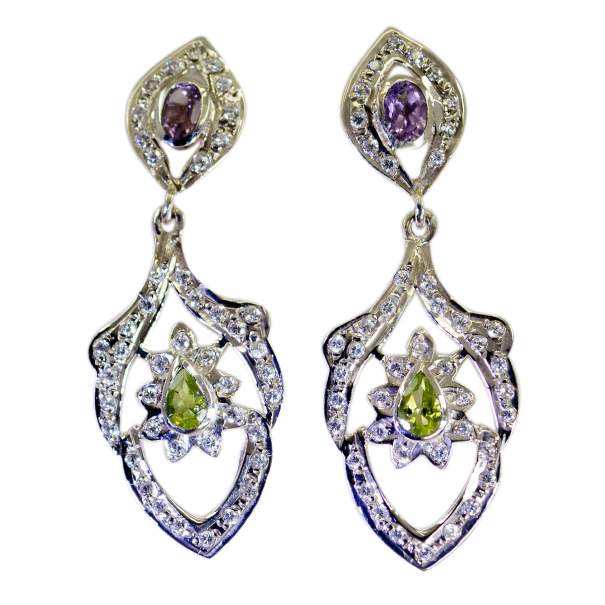 Liyana multicolor Edgy multiple Stud Earring