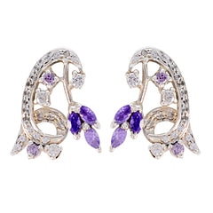 Alejandra multicolor Delicate multiple Stud Earring Multi CZ multicolor Stud
