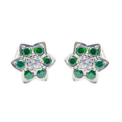 Rosa multicolor Elegant multiple Stud Earring Multi CZ multicolor Stud