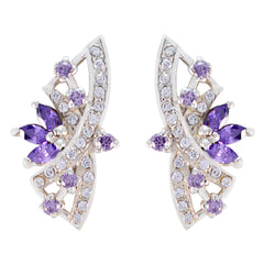 Rebeca multicolor Delicate multiple Stud Earring Multi CZ multicolor Stud