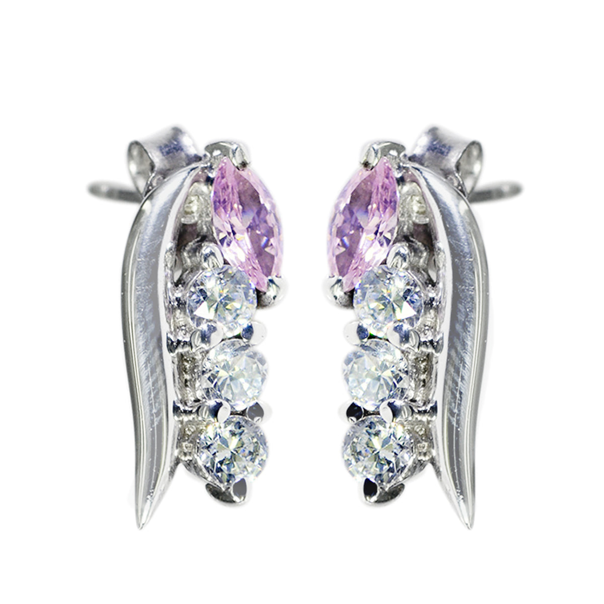 Victoria multicolor Delicate multiple Stud Earring Multi CZ multicolor Stud