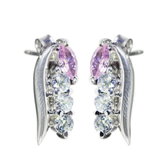 Victoria multicolor Delicate multiple Stud Earring Multi CZ multicolor Stud