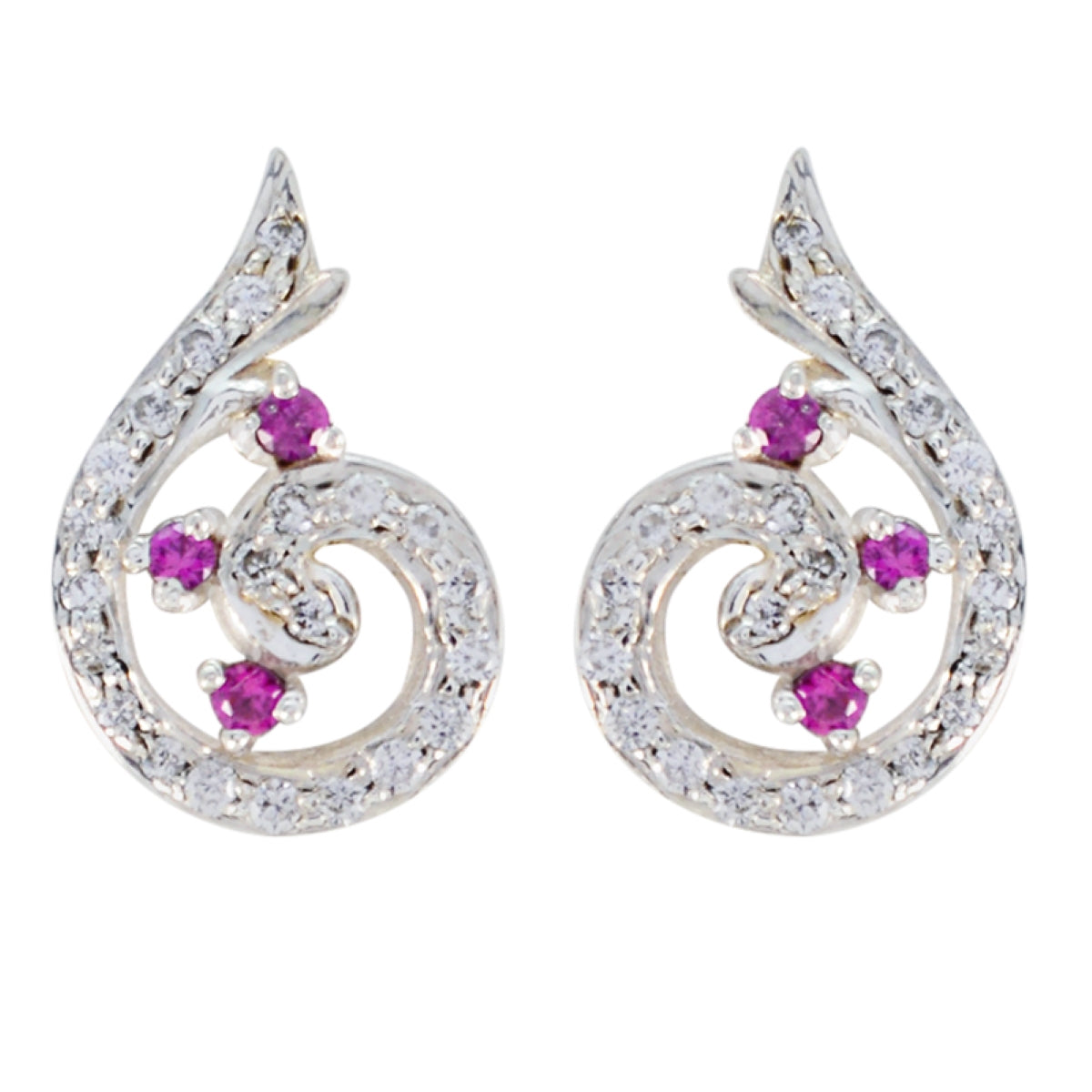 Amelia multicolor Minimalist multiple Stud Earring Multi CZ multicolor Stud