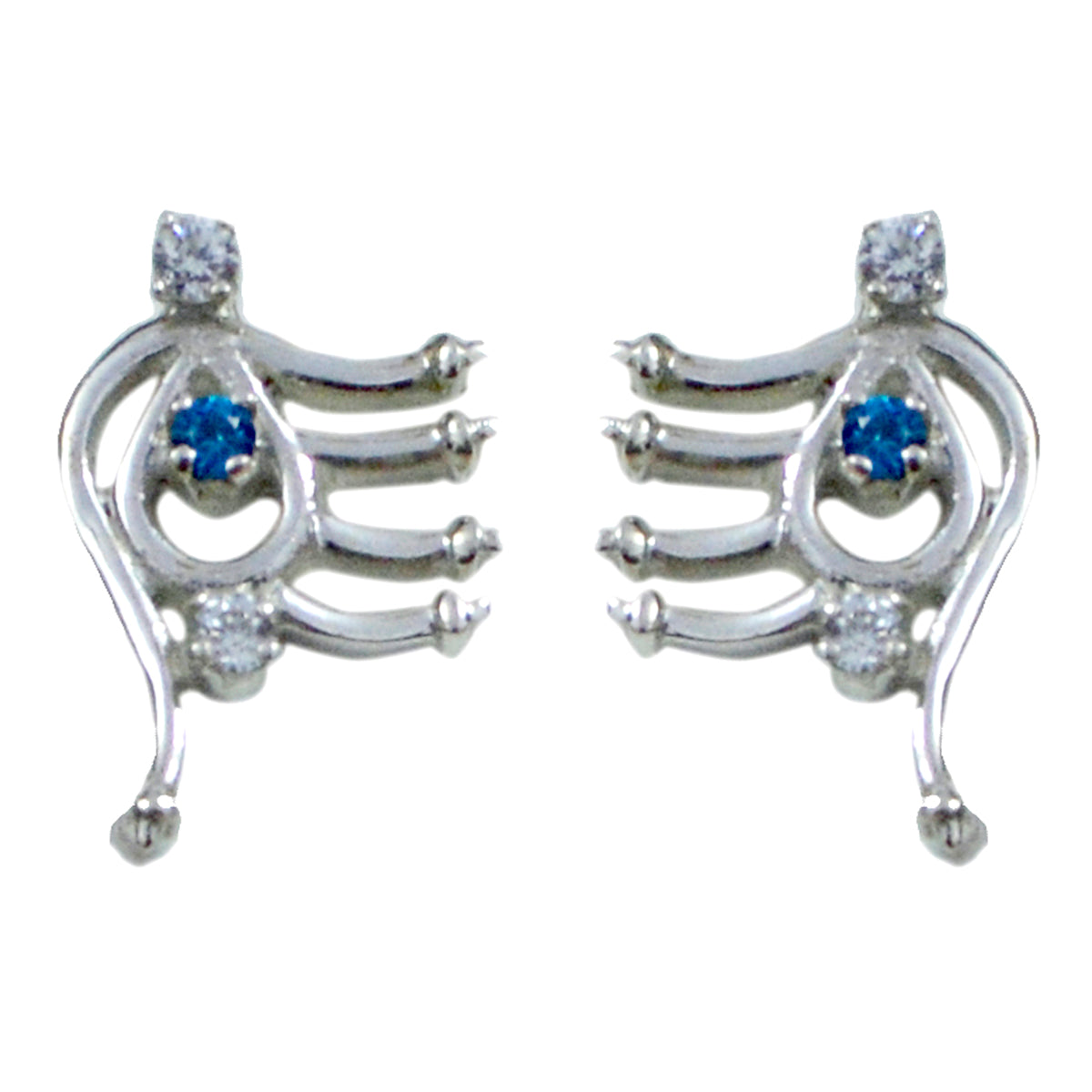 Aurora multicolor Dainty multiple Stud Earring Multi CZ multicolor Stud