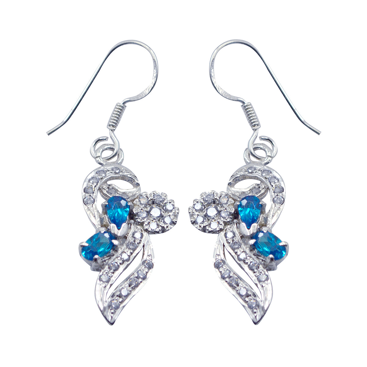 Ella multicolor Delicate multiple Dangle Earring Multi CZ multicolor Dangle
