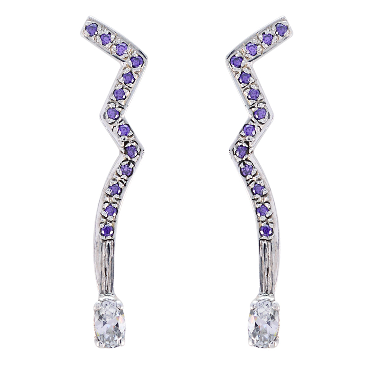 Ellie multicolor Dainty multiple Stud Earring Multi CZ multicolor Stud