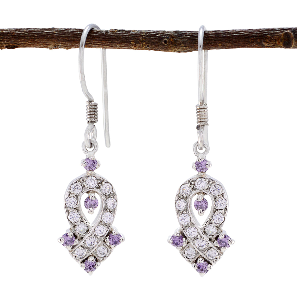 Eva multicolor Elegant multiple Dangle Earring Multi CZ multicolor Dangle