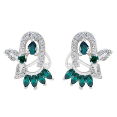 Milagros multicolor Delicate multiple Stud Earring Multi CZ multicolor Stud