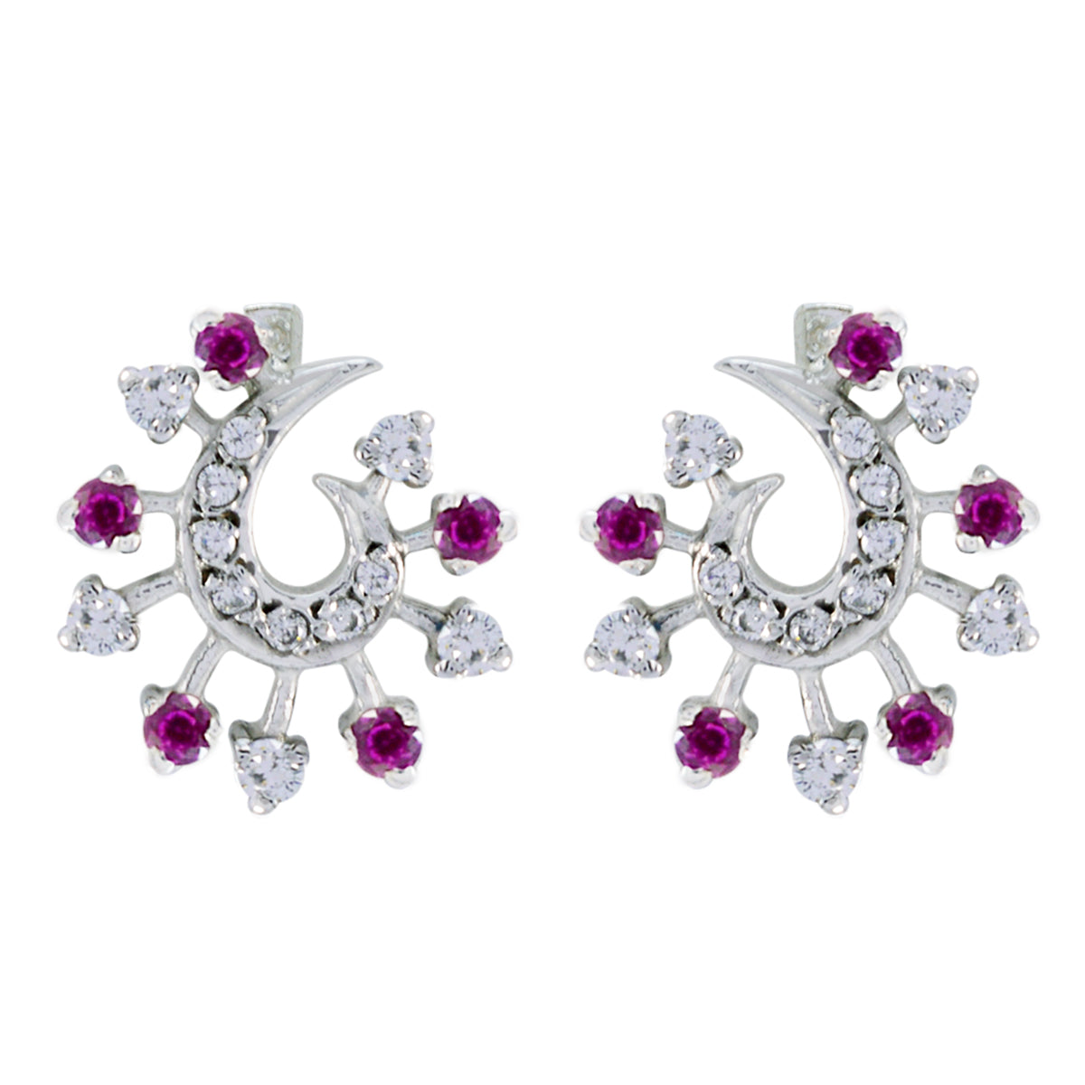 Natalia multicolor Delicate multiple Stud Earring Multi CZ multicolor Stud