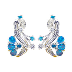 Freya multicolor Whisper thin multiple Stud Earring Multi CZ multicolor Stud