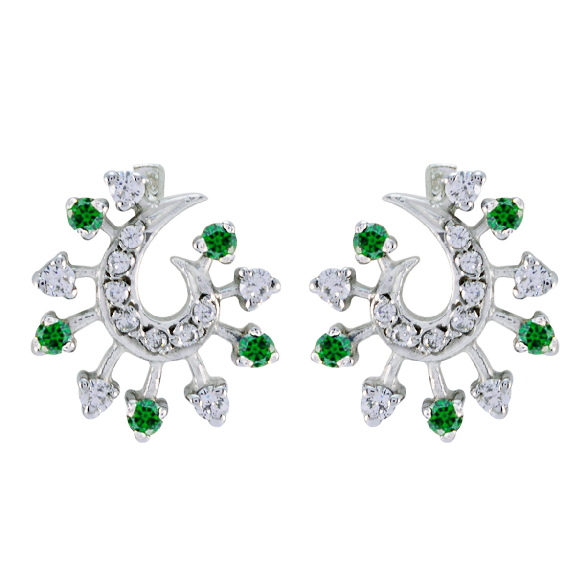 Noelia multicolor Elegant multiple Stud Earring Multi CZ multicolor Stud