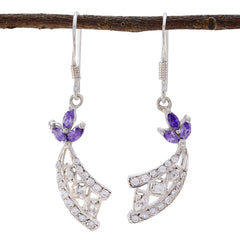 Bella multicolor Elegant multiple Dangle Earring Multi CZ multicolor Dangle