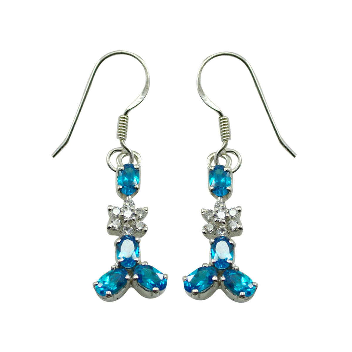 Bianca multicolor Delicate multiple Dangle Earring Multi CZ multicolor Dangle
