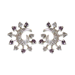 Charlotte multicolor Elegant multiple Stud Earring Multi CZ multicolor Stud